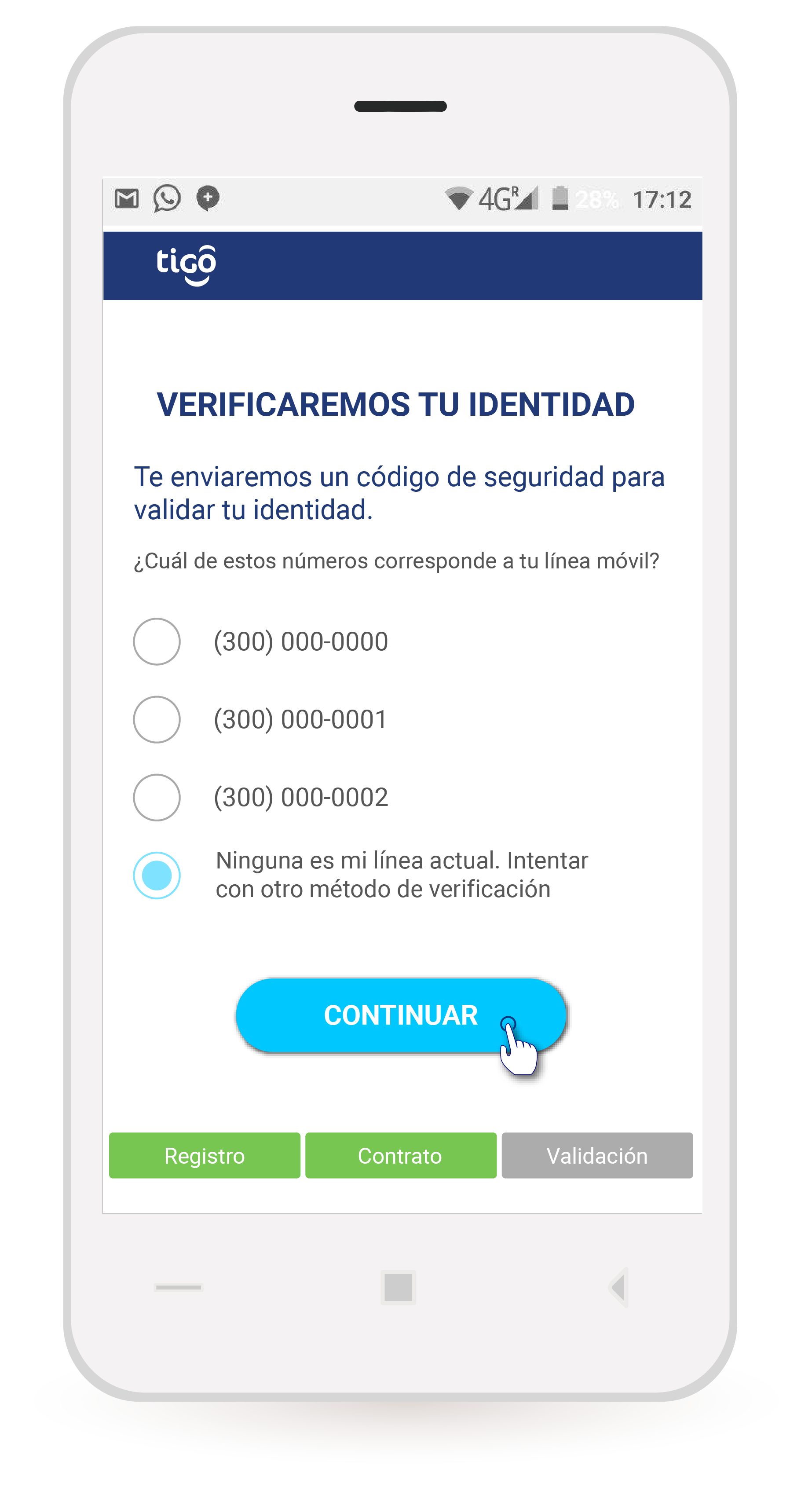 aw-Verificar identidad personal sim card tigo