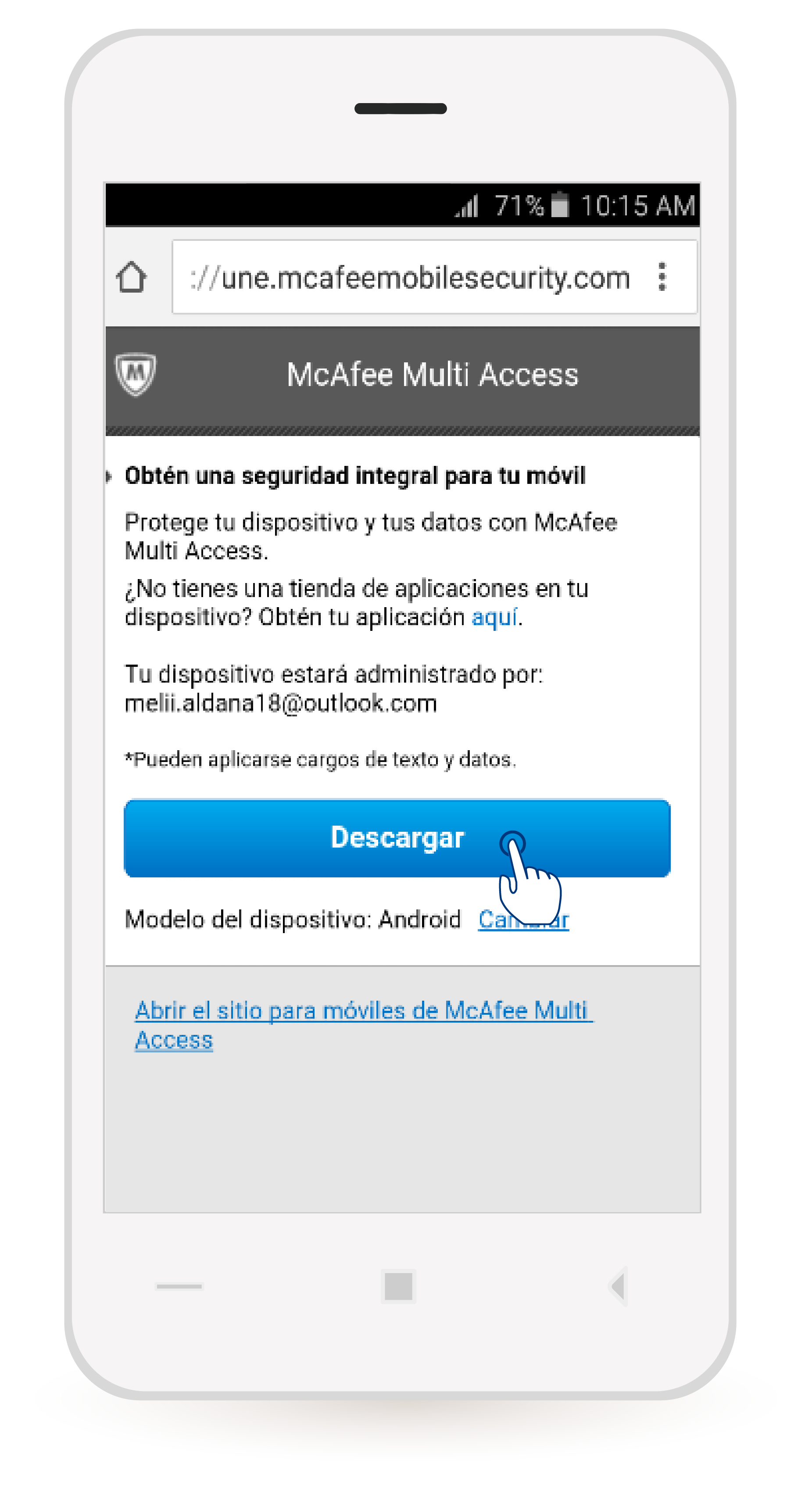 aw-Descargar McAfee paso 2 licencia de usuario